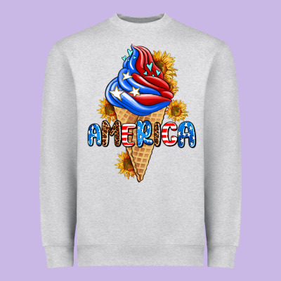 Ice Cream America Heavyweight Sweatshirt Designed By Adodesignshop