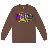 Chestnut mardi gras love Long Sleeve Tee - FaDigitalArtStudio