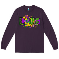 Plum mardi gras love Long Sleeve Tee - FaDigitalArtStudio