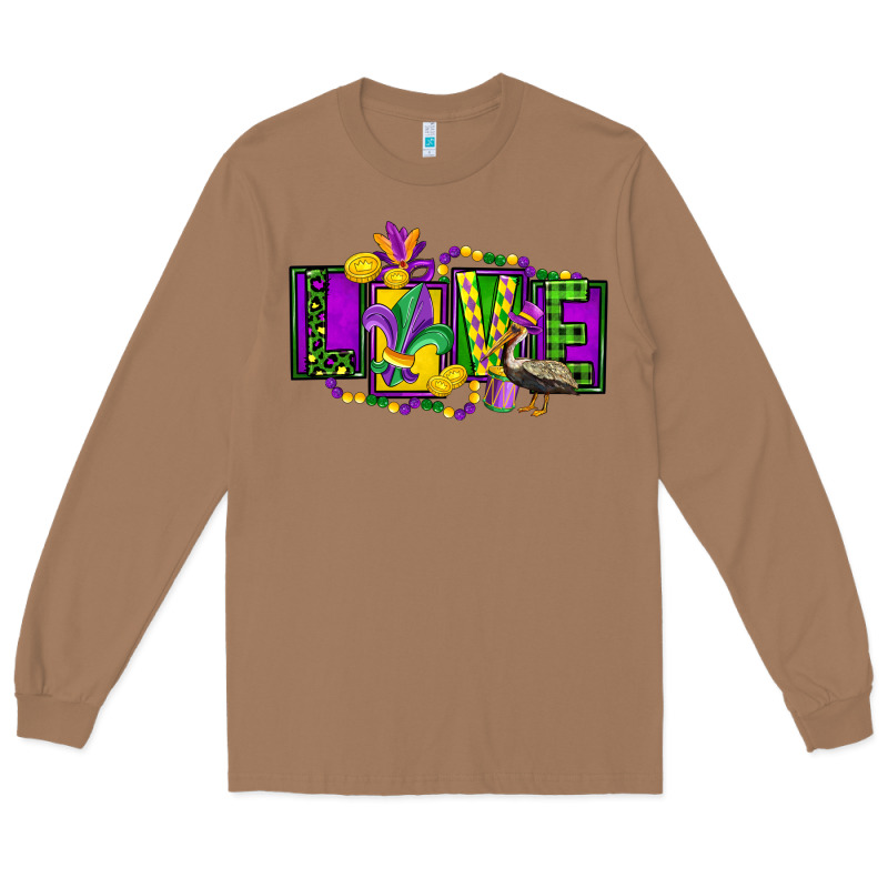 Mardi Gras Love Long Sleeve Tee by FaDigitalArtStudio | Teevron