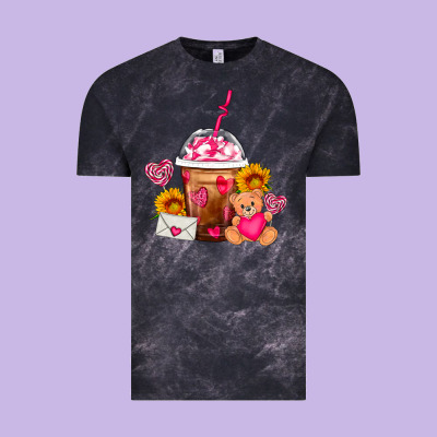 Valentines Day Frappe Coffee Vintage Tee Designed By Fadigitalartstudio