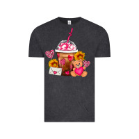 Vintage Black Valentines Day Frappe Coffee Vintage Tee - FaDigitalArtStudio
