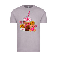 Vintage Zinc Valentines Day Frappe Coffee Vintage Tee - FaDigitalArtStudio