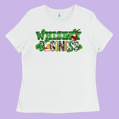 Whiskey Business St. Patrick's Day Ladies Tee Designed By Cowgirlartshop
