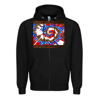 Black usa tie dye Zipper Hoodie - AdoDesignShop