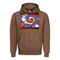 Chestnut usa tie dye Zipper Hoodie - AdoDesignShop