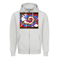 Dove Grey usa tie dye Zipper Hoodie - AdoDesignShop