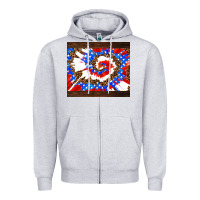 Heather Grey usa tie dye Zipper Hoodie - AdoDesignShop