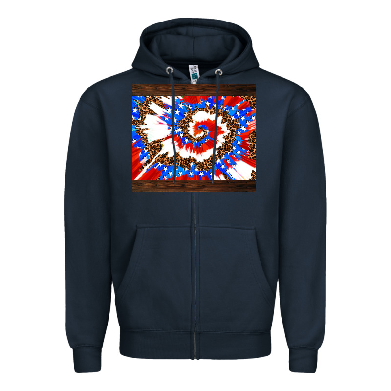 Usa Tie Dye Zipper Hoodie by AdoDesignShop | Teevron