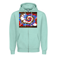 Seafoam usa tie dye Zipper Hoodie - AdoDesignShop