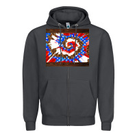 Smoke usa tie dye Zipper Hoodie - AdoDesignShop
