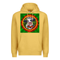 Antique Gold christmas baby holstein face Premium Hoodie - LillyAllenDesigns