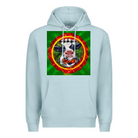 Blue Mist christmas baby holstein face Premium Hoodie - LillyAllenDesigns