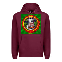 Burgundy christmas baby holstein face Premium Hoodie - LillyAllenDesigns