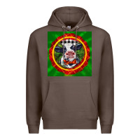 Coffee christmas baby holstein face Premium Hoodie - LillyAllenDesigns
