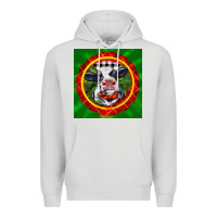 Dove Grey christmas baby holstein face Premium Hoodie - LillyAllenDesigns