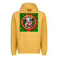 Mustard christmas baby holstein face Premium Hoodie - LillyAllenDesigns