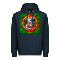 Navy christmas baby holstein face Premium Hoodie - LillyAllenDesigns