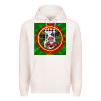 Pale Pink christmas baby holstein face Premium Hoodie - LillyAllenDesigns
