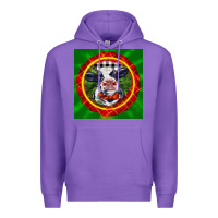 Purple christmas baby holstein face Premium Hoodie - LillyAllenDesigns