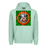 Seafoam christmas baby holstein face Premium Hoodie - LillyAllenDesigns