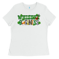 White Whiskey business St. Patrick's Day Ladies Tee - CowGirlArtShop