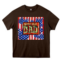 Chocolate Brown world best dad Heavy Core Tee - TumblerDesignByShophia