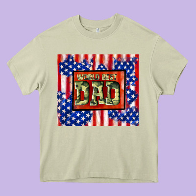 World Best Dad Heavy Core Tee Designed By Tumblerdesignbyshophia