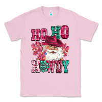 Bubblegum Pink ho ho howdy santa pink christmas Classic Tee - CowGirlArtShop