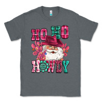 Charcoal Heather ho ho howdy santa pink christmas Classic Tee - CowGirlArtShop