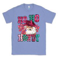 Colony Blue ho ho howdy santa pink christmas Classic Tee - CowGirlArtShop