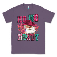 Lavender ho ho howdy santa pink christmas Classic Tee - CowGirlArtShop