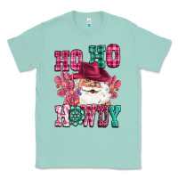 Seafoam ho ho howdy santa pink christmas Classic Tee - CowGirlArtShop