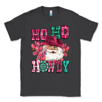 Smoke ho ho howdy santa pink christmas Classic Tee - CowGirlArtShop
