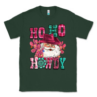Sports Green ho ho howdy santa pink christmas Classic Tee - CowGirlArtShop