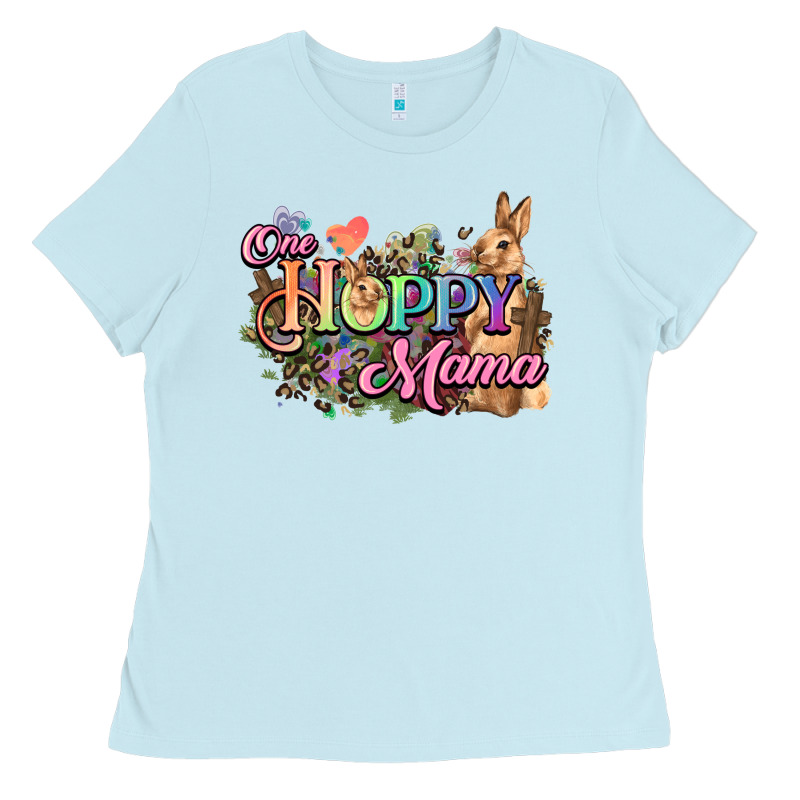 One Hoppy Mama Easter Day Ladies Tee by HowdyJamesFarm | Teevron