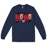 Navy Xoxo Love Long Sleeve Tee - FaDigitalArtStudio