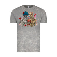 Cloud Rock Skeleton couple Valentine's Day Vintage Tee - FaDigitalArtStudio