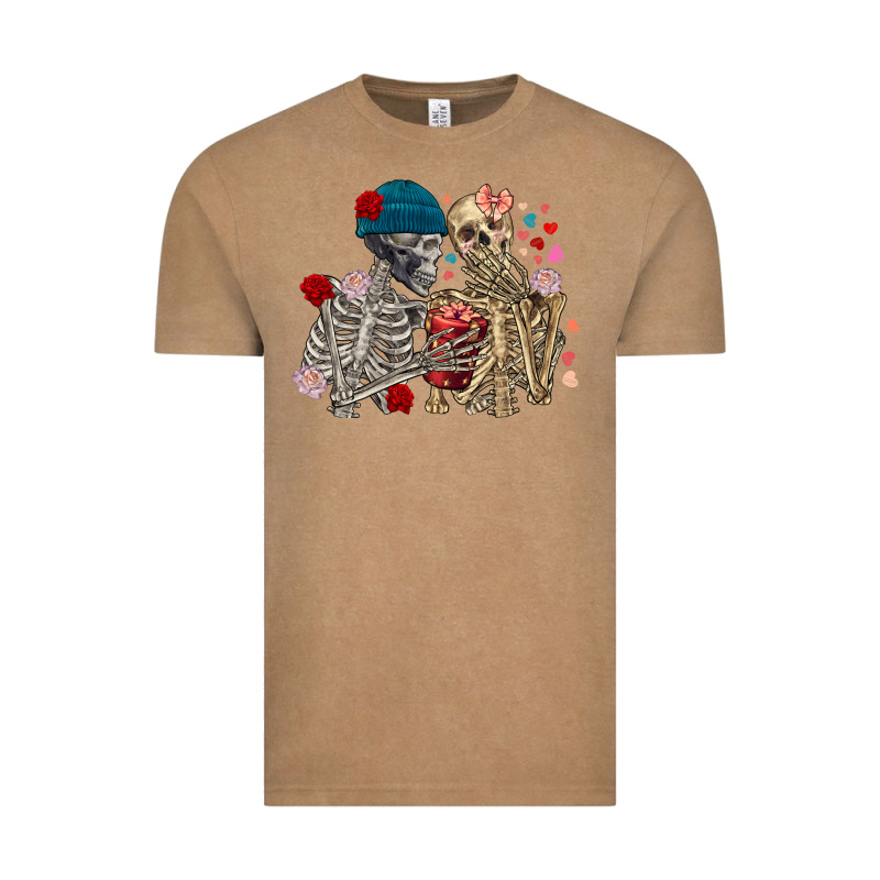 Skeleton Couple Valentine's Day Vintage Tee by FaDigitalArtStudio | Teevron