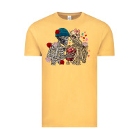 Vintage Mustard Skeleton couple Valentine's Day Vintage Tee - FaDigitalArtStudio