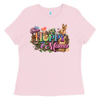 Bubblegum Pink One hoppy mama easter day Ladies Tee - HowdyJamesFarm