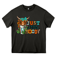 Asphalt just a little moody coffee cup long haired cow Heavy Core Tee - Jasminsmagicworld