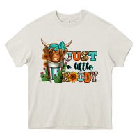 Cream just a little moody coffee cup long haired cow Heavy Core Tee - Jasminsmagicworld