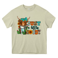 Mossy just a little moody coffee cup long haired cow Heavy Core Tee - Jasminsmagicworld