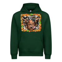 Foreset Green highland cow Urban Hoodie - JahusDesignShop