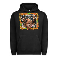 Pigment Black highland cow Urban Hoodie - JahusDesignShop