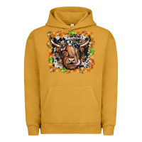 Pigment Peanut Butter highland cow Urban Hoodie - JahusDesignShop