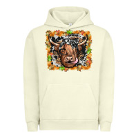 Pigment Pistachio highland cow Urban Hoodie - JahusDesignShop