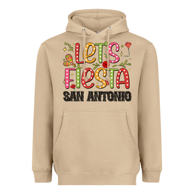 Lets Fiesta San Antonio Heavyweight Hoodie by JahusDesignShop | Teevron
