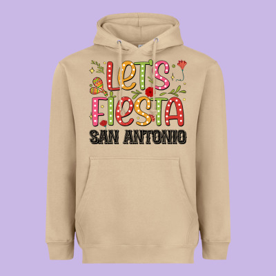 Lets Fiesta San Antonio Heavyweight Hoodie Designed By Jahusdesignshop
